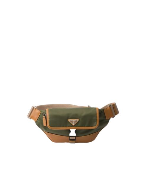 Prada PRADA Military/Caramel Re-Nylon Leather Shoulder Bag New