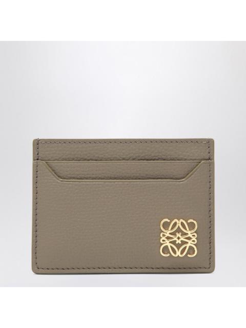 Loewe Anagram Leather Card Holder In Taupe Women