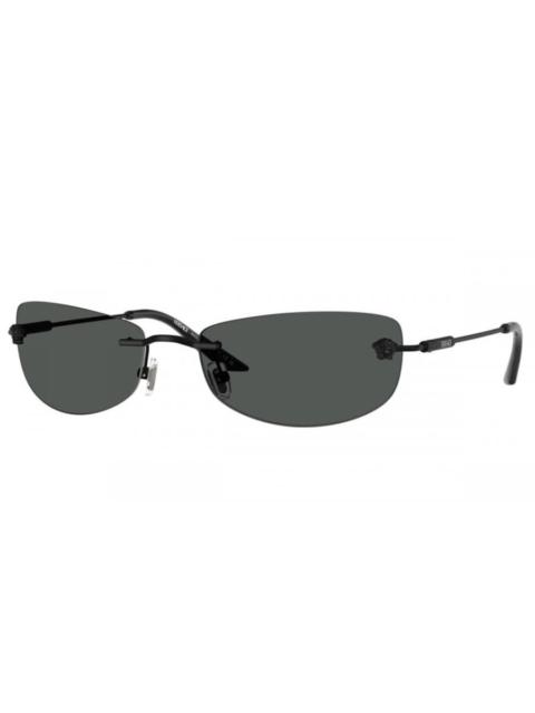 VERSACE Versace Men's Black Rectangular Sunglasses VE2279 143687