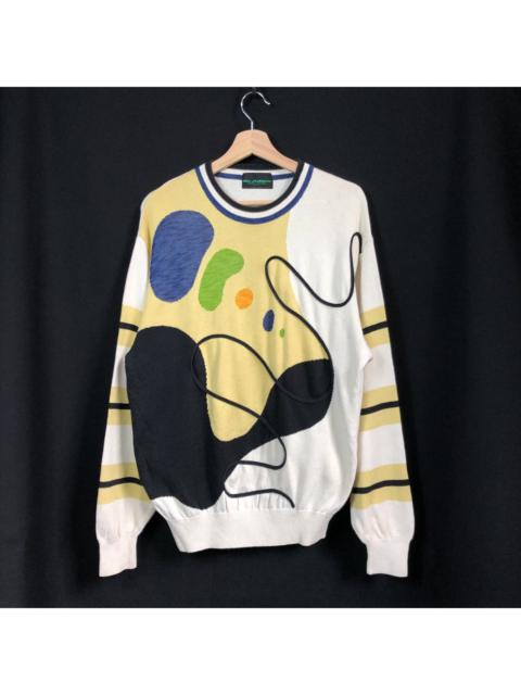 Other Designers Homespun Knitwear - Rare! Vintage Mr Junko Pop Art Psychedelic Knit Sweatshirt