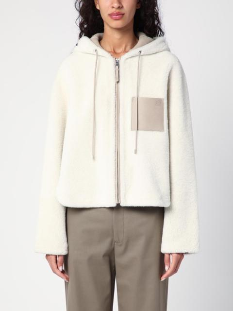 Zip shearling sweatshirt