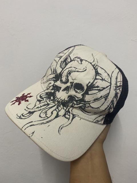 Other Designers Japanese Brand - Bad Skull Drawing Full Printed Trucked Hat