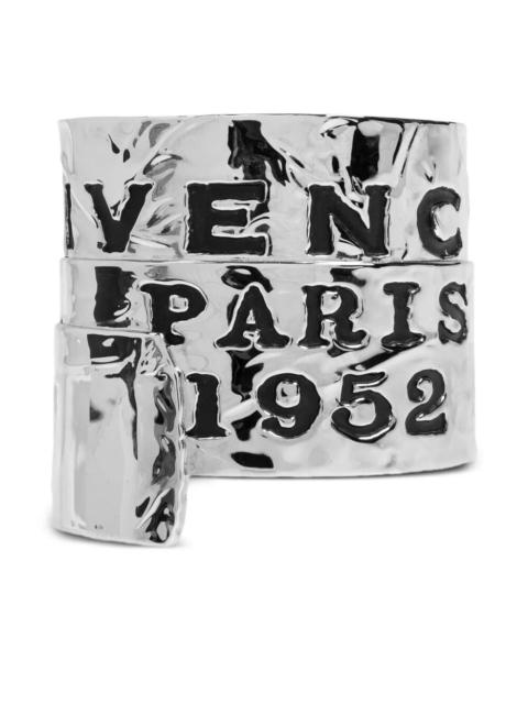 Givenchy Givenchy Women Givenchy Tape Textured Metal Cuff Bracelet