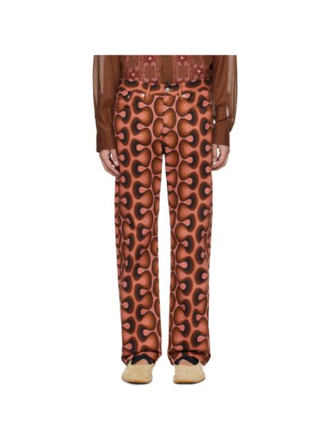 Dries Van Noten Orange Straight Jeans