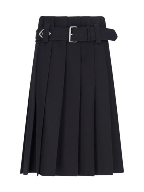 Prada LOGO MIDI SKIRT