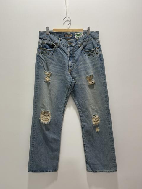 Other Designers Vintage - JAPANESE BRAND QUARTER GEMINI RIPPED DISTRESSED DENIM JEANS