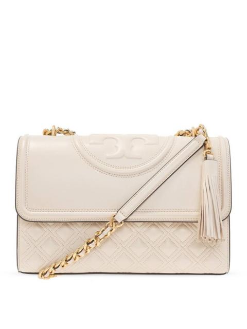 Other Designers Tory Burch New Cream Fleming Convertible Leather Shoulder Bag