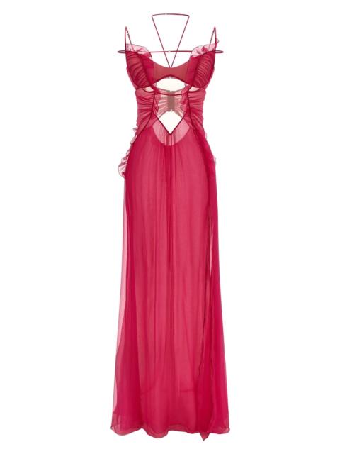 NENSI DOJAKA 'Frilled Gown With Cutouts' dress