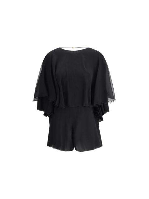 SAINT LAURENT Silk crepe Playsuit