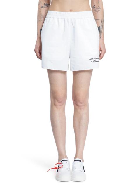 Off-White Embroidered-Poplin-Shorts