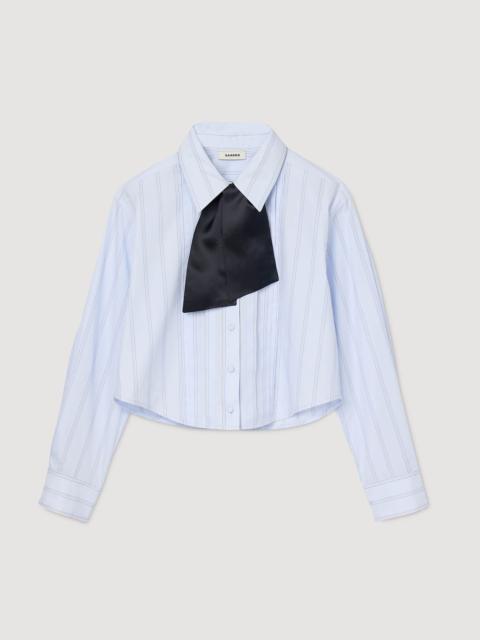 Sandro CROPPED SHIRT WITH REMOVABLE TIE