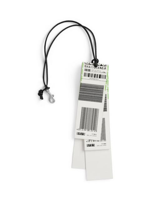 BALENCIAGA Charm/keychain Baggage Sticker  in White/black/green