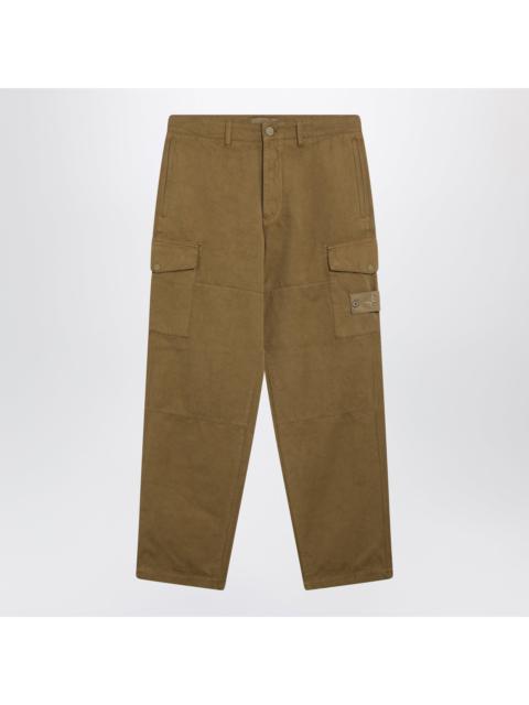 Stone Island Stone Island Ghost Garment-Dyed Cotton And Linen Cargo Trousers Beige Men