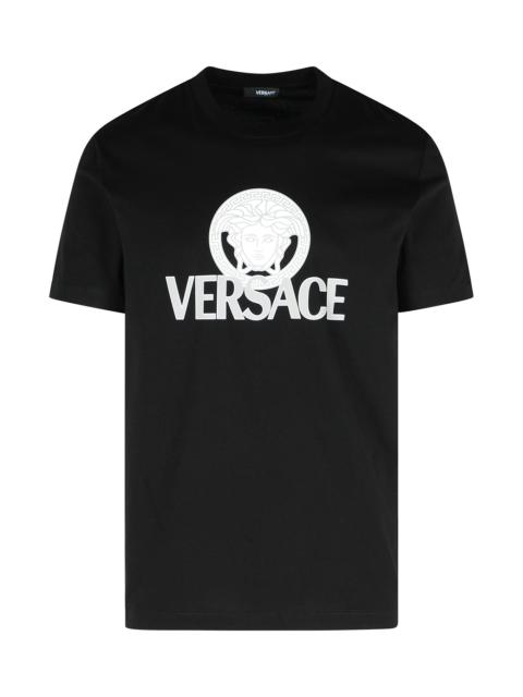 VERSACE Black Cotton T-shirt