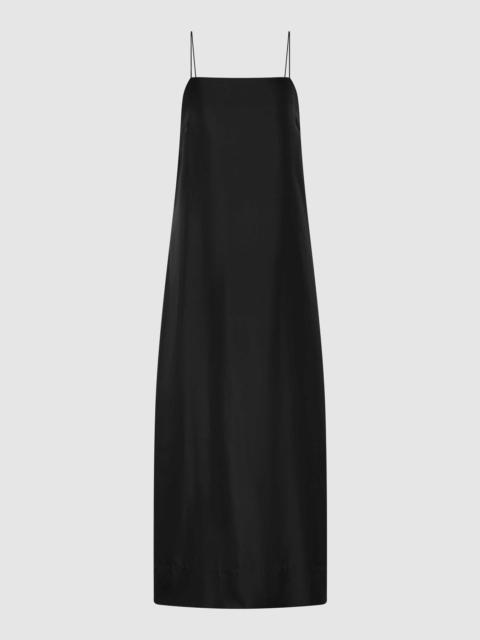 ST. AGNI 90s Silk Twill Slip Dress - Black