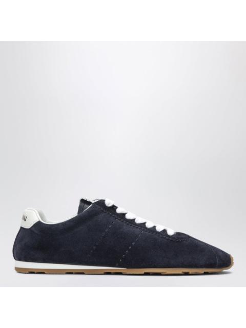 Miu Miu MIU MIU $995 Plume Navy Suede Sneakers New & Authentic (Wome