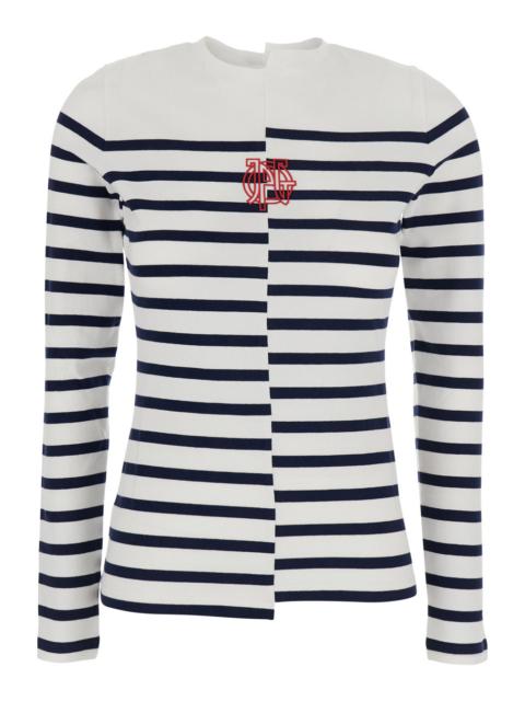 Jean Paul Gaultier Jean Paul Gaultier Women White T-Shirt With Long Sleeves And Logo Details In Cotton