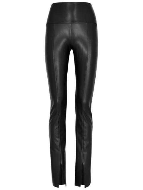 NORMA KAMALI Spat faux leather flared leggings