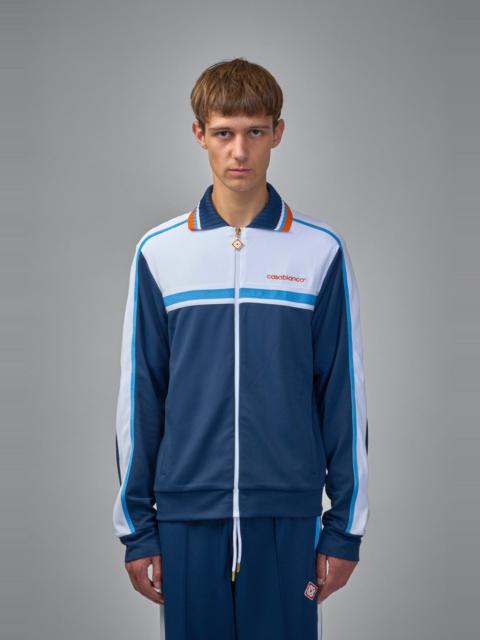 CASABLANCA Mens Textured Track Jacket Round Pique