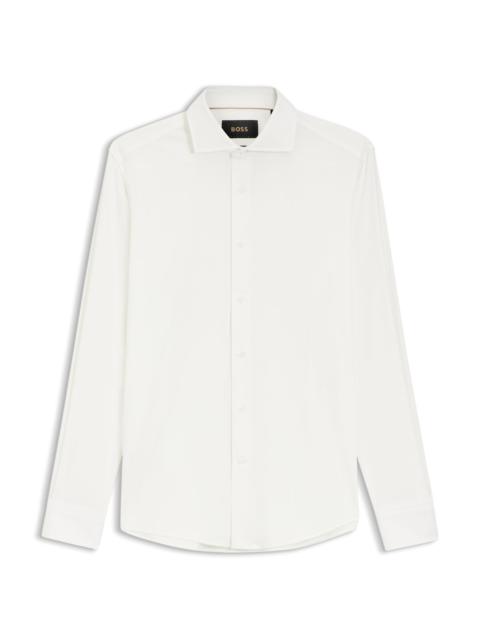 BOSS SLIM-FIT SHIRT IN AN ITALIAN-MADE COTTON BLEND