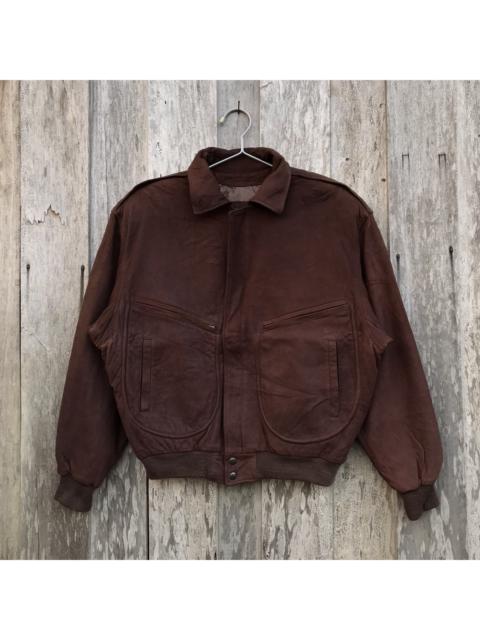 Other Designers Vintage - Vintage Milenti Bomber Leather Jacket