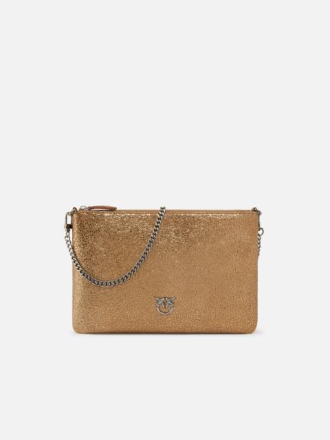PINKO SMALL CLUTCH BAG WITH A LAMINATED LEATHER FEEL PINKO GALLERIA