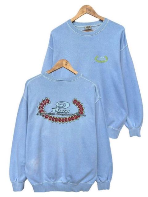 Other Designers Vintage 90s Piko Surf Hawaiian Sun Faded Blue Sweatshirt