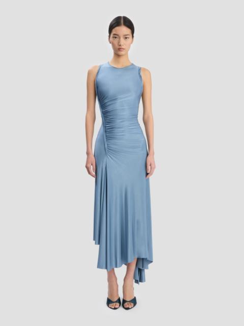 Victoria Beckham Twist Dress In Stone