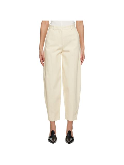 TOTEME Beige Barrel-Leg Trousers