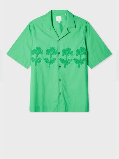 Paul Smith Green Cotton Applique Short-Sleeve Shirt