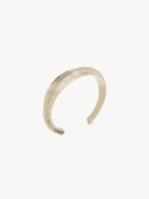 SAINT LAURENT RIDGE CUFF IN METAL