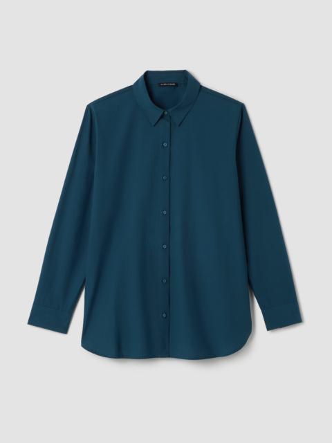 EILEEN FISHER Organic Cotton Poplin Classic Collar Shirt