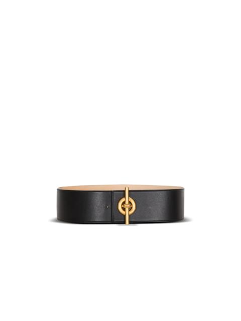 Balmain Calfskin T-Bar belt