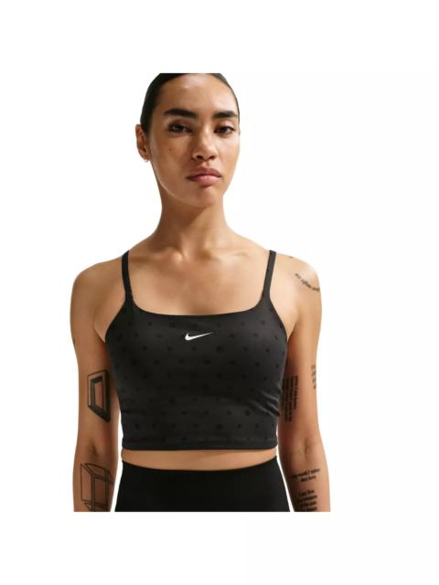 Nike Women's One Light-Support Padded Printed Sports Bra -Black