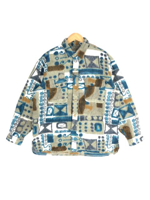 Other Designers Vintage - Vtg MachopeMind Multicoloured Pop Art Oxford Button Shirt