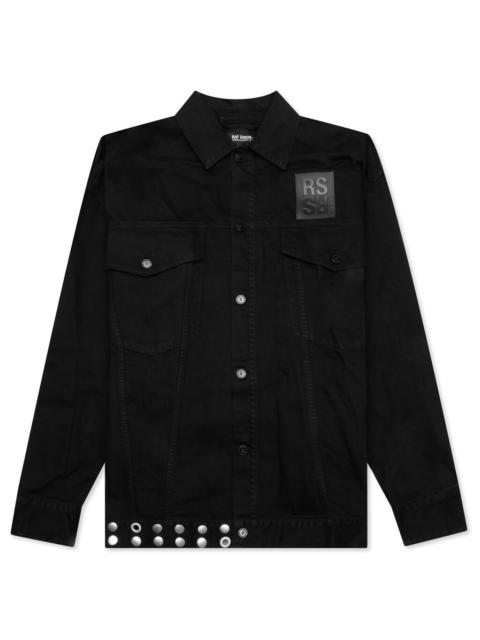 Raf Simons JACKET W/ LEATHER FRINGES AND STUDS - BLACK