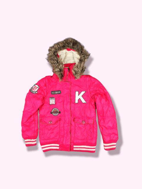 Other Designers Skulls - Vintage Authentic Kissmark Jacket Hooded Multi Zipped Pink