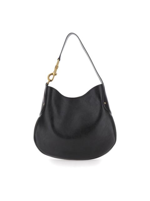 Mulberry Mulberry Hackney Black Shoulder Bag With Shoulder Strap With Snap Hook In Leather Woman