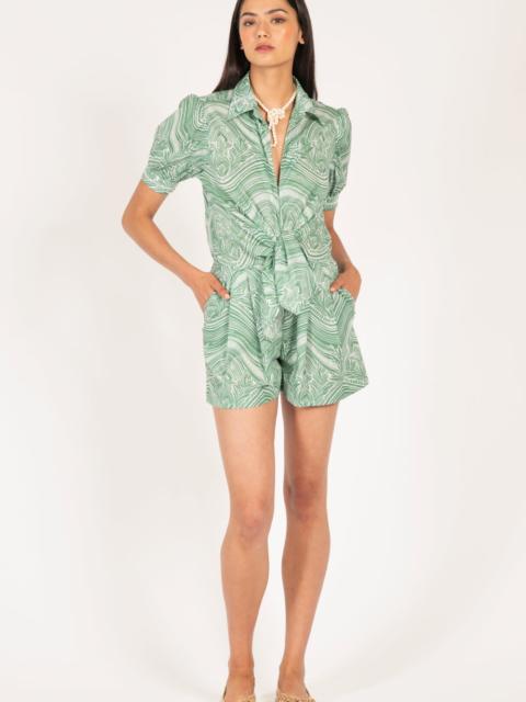 Poupette St Barth Short Jumpsuit Livia - Sage Moryana