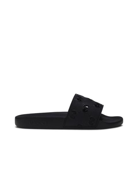 Gucci Rubber GG Slide 'Black'