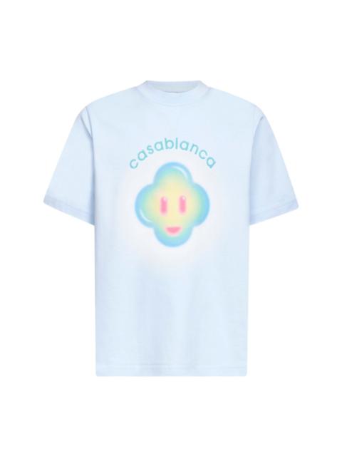 CASABLANCA AIRBRUSH SMILEY LOGO T-SHIRT
