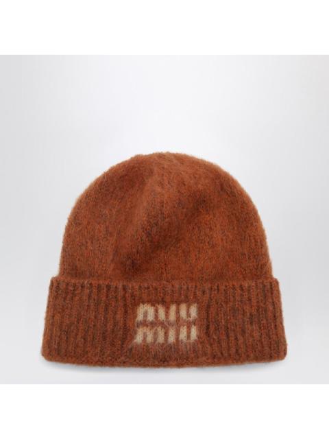Miu Miu Miu Miu Rust-Colored Mohair-Blend Beanie Women