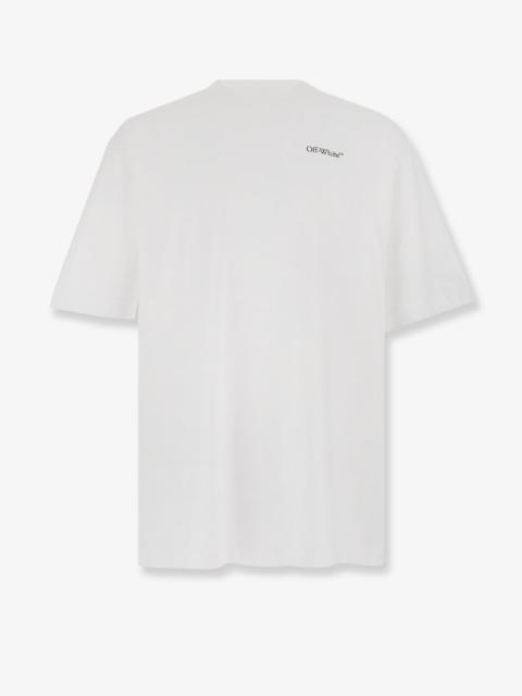 Off-White Off White Cotton T-Shirt With Frontal Logo