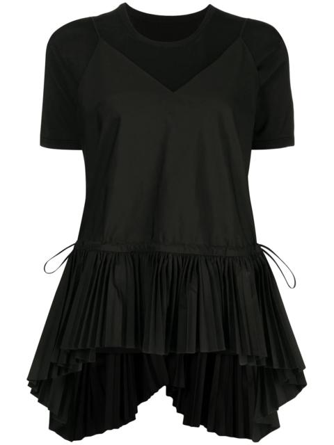 JUUN.J pleated-hem T-shirt