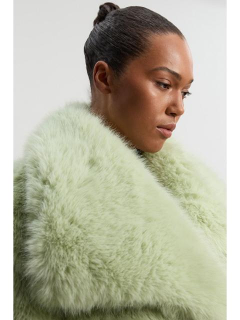 KAREN MILLEN Plus Size Textured Faux Fur Short Coat