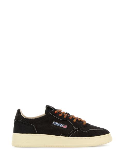 AUTRY Dark brown calf hair Medalist sneakers