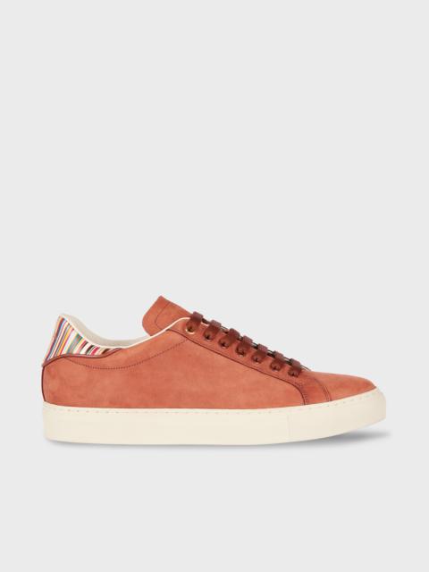 Paul Smith Tan Nubuck Leather 'Beck' Trainers 'Signature Stripe' Heel Panels