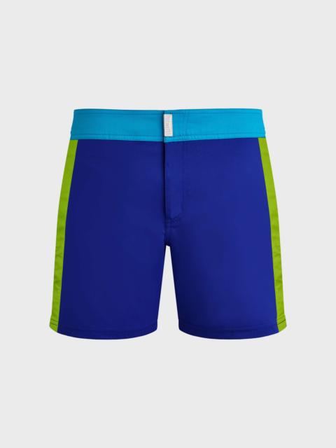 Vilebrequin MEN STRETCH SWIM TRUNKS FLAT BELT COLOR BLOCK