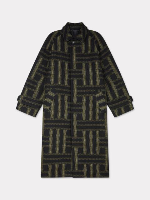 'KENZO Weave' wool overcoat