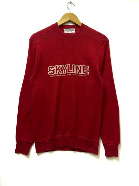 Other Designers Vintage Skyline Spellout Crewneck Sweatshirt Red